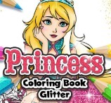 Princess Coloring Book Glitter