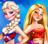 Elsa and Rapunzel Football Rivals