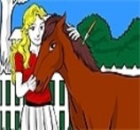 Pinte a Garota e Seu Cavalo