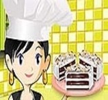 Jogo Sarah é cozinhar bolo online. Jogar gratis